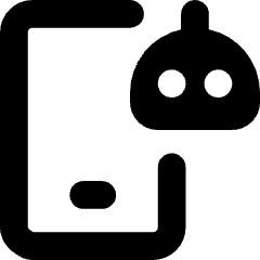 Mobile Ai Robot Icon from Core Solid Set