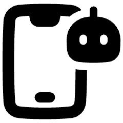 Mobile Ai Robot Icon from Plump Solid Set