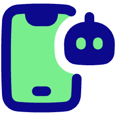 Mobile Ai Robot Icon from Plump Pop Set