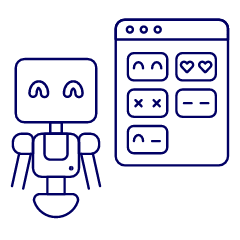 Robot Emotion Illustration from UX Line Set