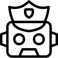 Technology Robot Police Hat Icon from Ultimate Light Set