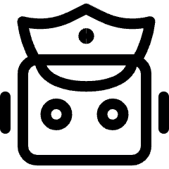 Technology Robot Police Hat Icon from Ultimate Regular Set