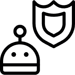 Technology Robot Police Shield Icon from Ultimate Light Set