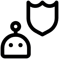 Technology Robot Police Shield Icon from Ultimate Regular Set