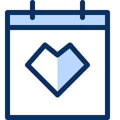 Heart Calendar Icon from Cyber Duotone Set