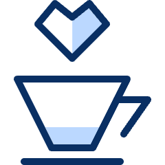 Heart Coffee Cup Icon from Cyber Duotone Set