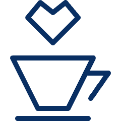 Heart Coffee Cup Icon from Cyber Line Set