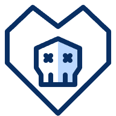 Heart Death Icon from Cyber Duotone Set