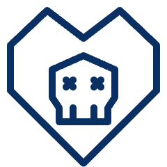 Heart Death Icon from Cyber Line Set