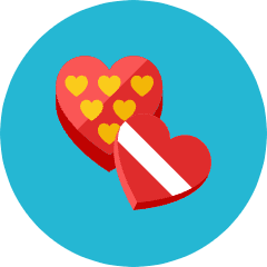 Heart Gift Icon from Kameleon Colors Set
