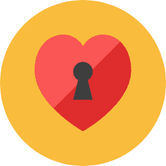 Heart Key 2 Icon from Kameleon Colors Set