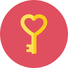 Heart Key Icon from Kameleon Colors Set