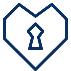 Heart Lock Icon from Cyber Line Set