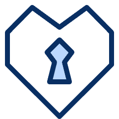 Heart Lock Icon from Cyber Duotone Set