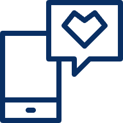 Heart Mobile Message Icon from Cyber Line Set