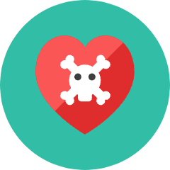 Heart Skull Icon from Kameleon Colors Set