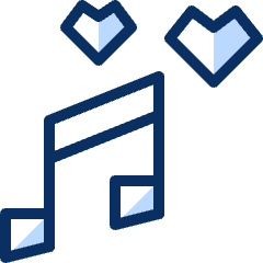 Love Music Icon from Cyber Duotone Set