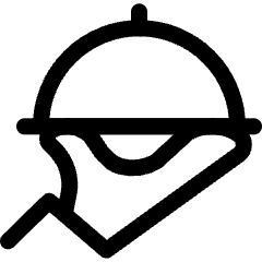 Room Service Bring Plate Icon from Ultimate Regular Set