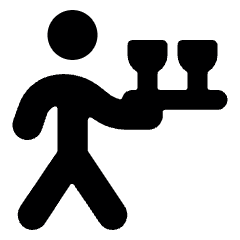 Room Service Champagne Icon from Ultimate Bold Set