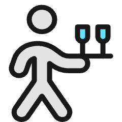 Room Service Champagne Icon from Ultimate Colors Set