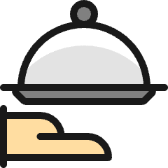 Room Service Give Plate 1 Icon from Ultimate Colors Set
