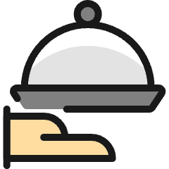 Room Service Give Plate 2 Icon from Ultimate Colors Set