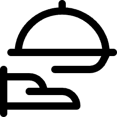 Room Service Give Plate Icon from Ultimate Regular Set