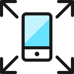 Phone Expand Icon from Ultimate Colors Set