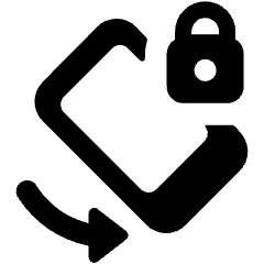 Phone Lock Left Icon from Ultimate Bold Set