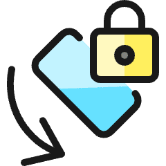 Phone Lock Left Icon from Ultimate Colors Set