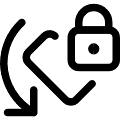 Phone Lock Left Icon from Ultimate Regular Set