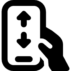 Phone Scroll Icon from Ultimate Bold Set