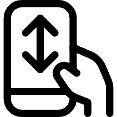 Phone Scroll Icon from Ultimate Regular Set