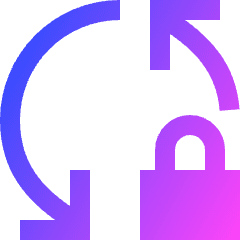 Arrow Sync Lock Icon from Sharp Gradient Set