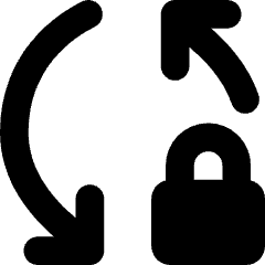 Arrow Sync Lock Icon from Core Solid Set