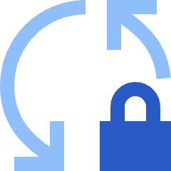 Arrow Sync Lock Icon from Sharp Flat Set