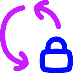 Arrow Sync Lock Icon from Flex Neon Set