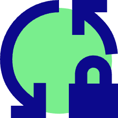 Arrow Sync Lock Icon from Sharp Pop Set