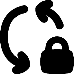 Arrow Sync Lock Icon from Flex Solid Set