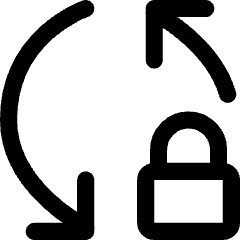 Arrow Sync Lock Icon from Core Line Set