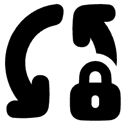 Arrow Sync Lock Icon from Plump Solid Set