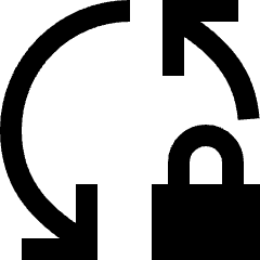 Arrow Sync Lock Icon from Sharp Solid Set