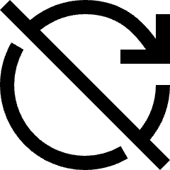 Arrow Update Disable Icon from Sharp Solid Set