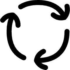 Arrows Cycle Icon from Flex Line Set