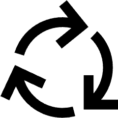 Arrows Cycle Icon from Sharp Solid Set
