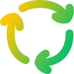 Arrows Cycle Icon from Flex Gradient Set