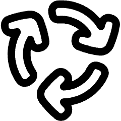 Arrows Cycle Icon from Plump Line Set