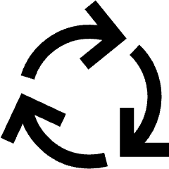 Arrows Cycle Icon from Sharp Line Set