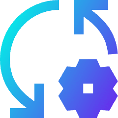 Arrows Sync Settings Icon from Sharp Gradient Set