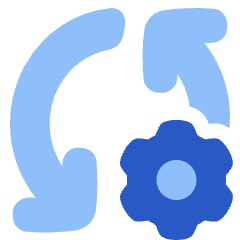 Arrows Sync Settings Icon from Plump Flat Set